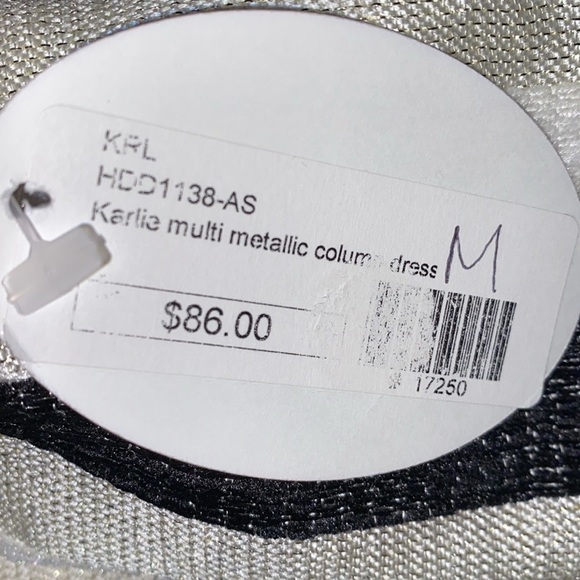 Karlie Karlia multi metallic column dress new with tags size medium - Picture 15 of 15